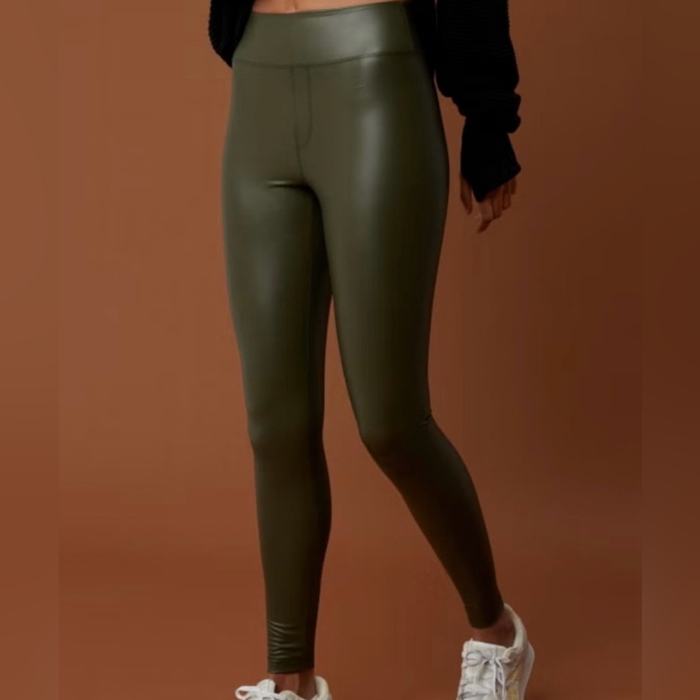 NWT AERIE OFFLINE LUXE LEATHER LEGGINGS